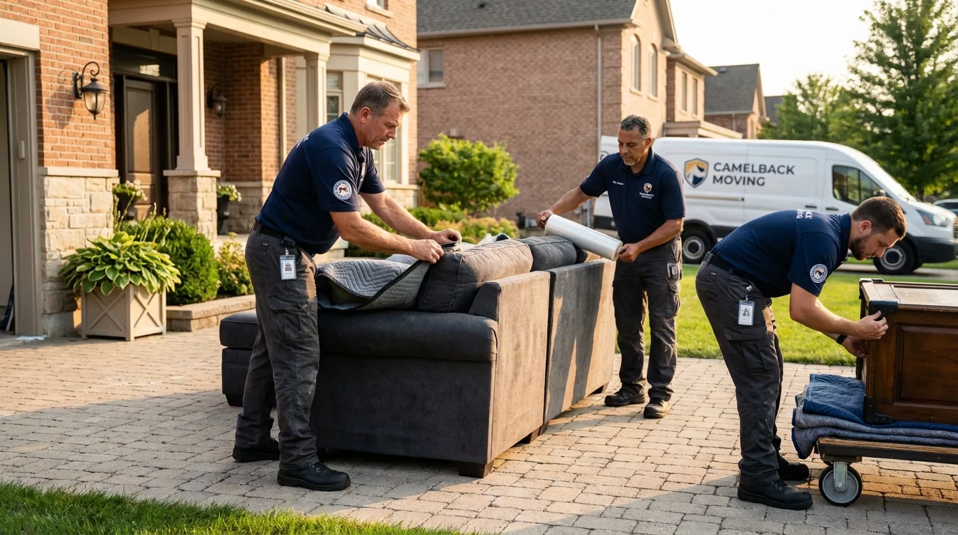 Large estate moving crew wrapping furniture in Fountain Green, UT