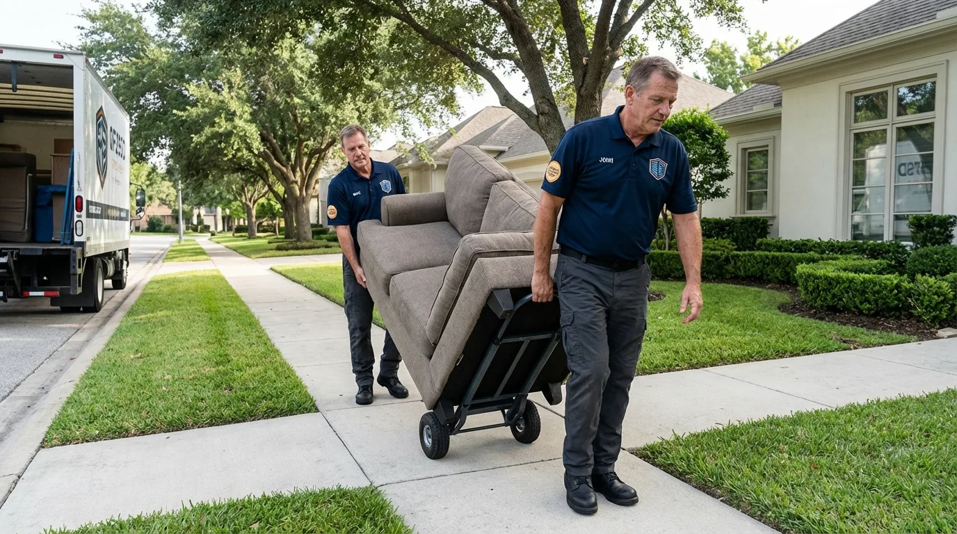 Local residential moving crew loading furniture in Fountain Green, UT